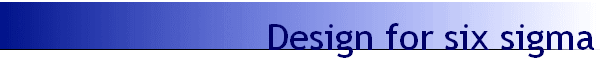 Design for six sigma