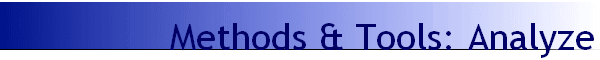 Methods & Tools: Analyze
