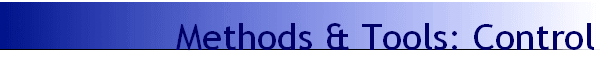 Methods & Tools: Control